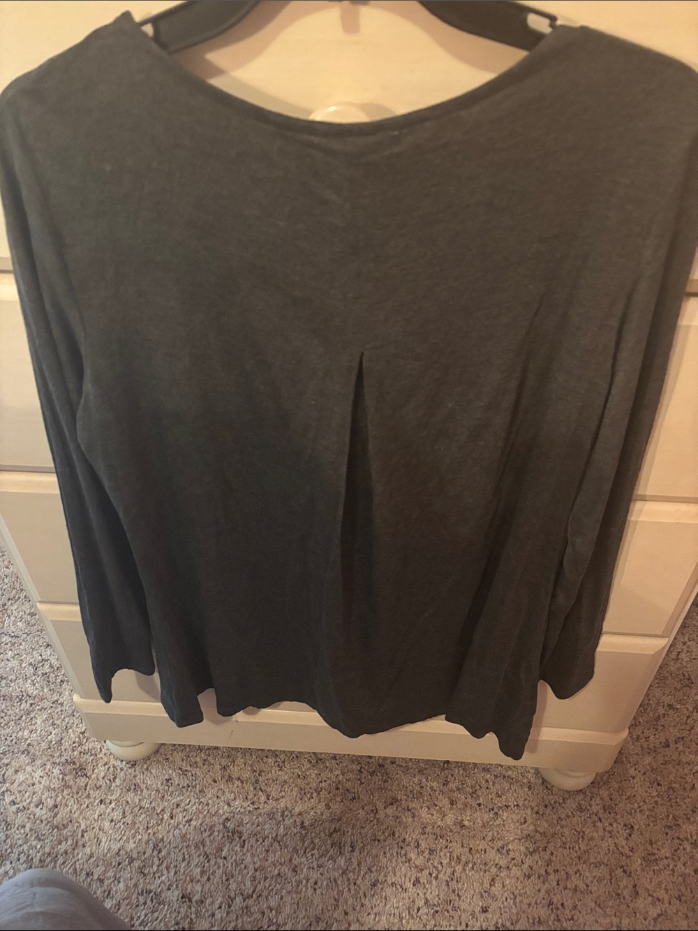 Rose and Olive boutique Charcoal Gray Long-Sleeve Scoop Neck Top - Picture 3 of 3